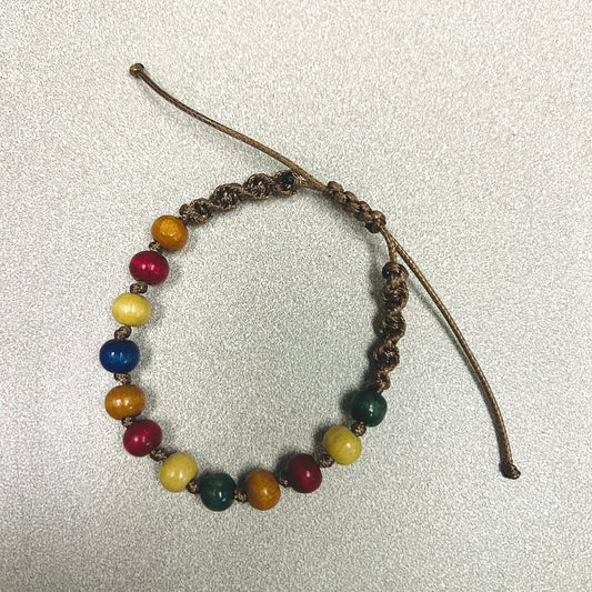 Beaded Macrame Adjustable Bracelet