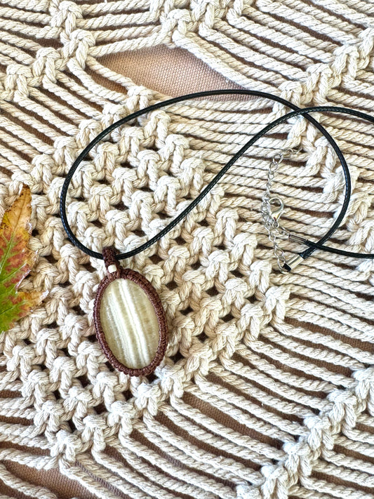 Yellow Calcite Pendant
