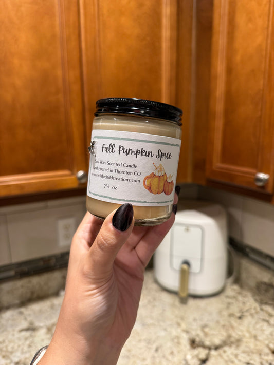 Fall Pumpkin Spice Soy Wax Candle 7.5oz