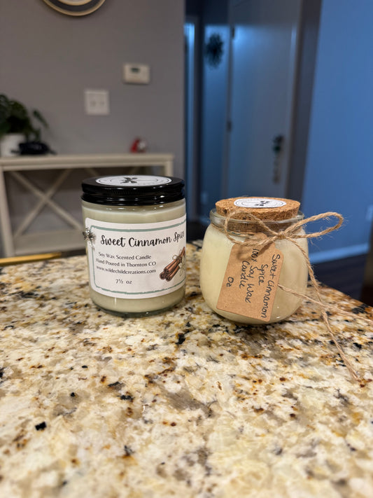 Sweet Cinnamon Soy Wax Candle 5.5oz